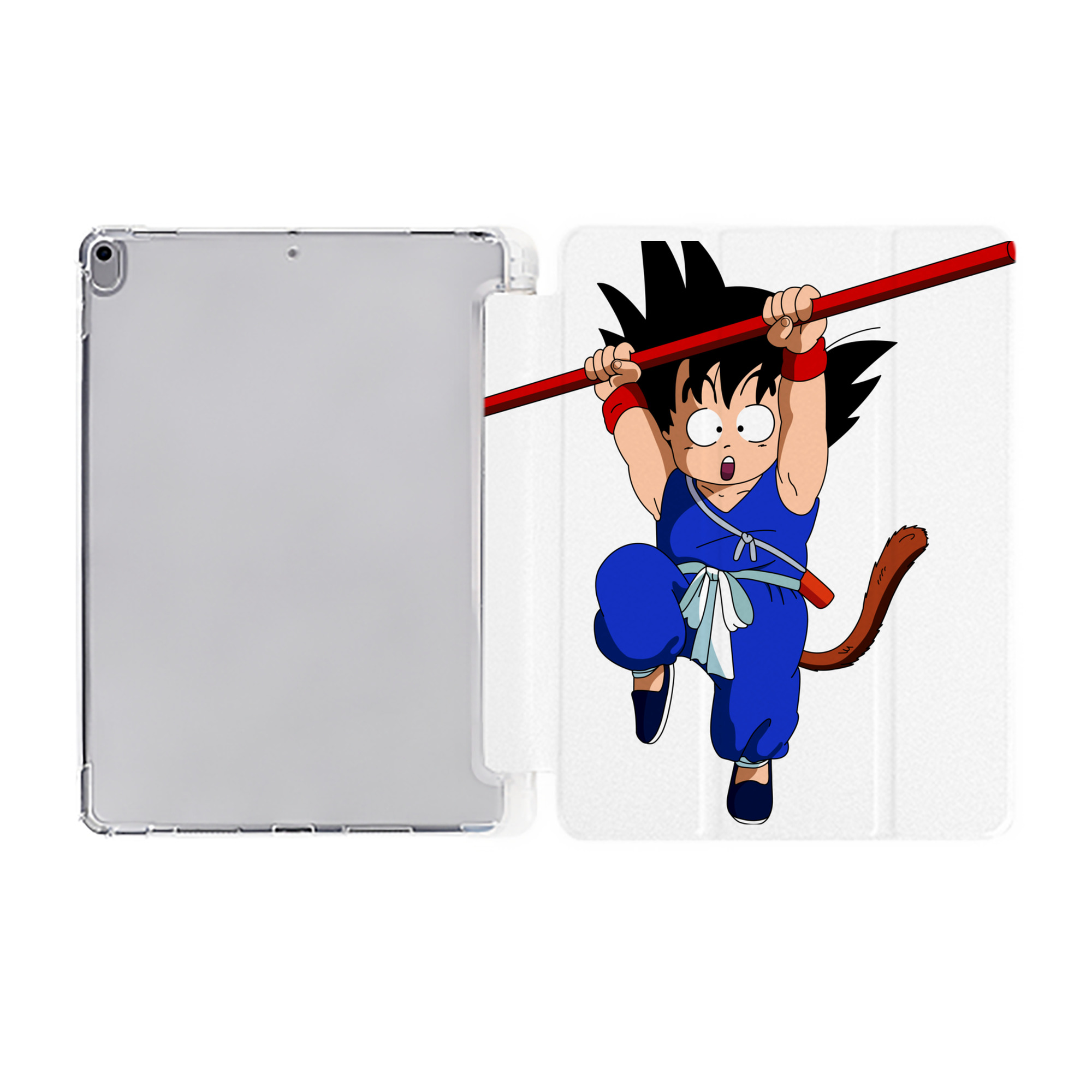 （画像用） ドラゴンボール 孫悟空（そん ごくう）Son Goku カカロット DRAGON BALL Kakarotto IPad ケース ペン収納付き 三つ折りスタンド PUレザー×シリコン 対応機種9.5/10.5/10.9インチ